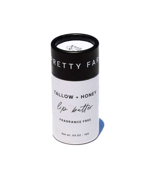 Load image into Gallery viewer, Fragrance Free Tallow + Honey Lip Butter in Eco-Friendly Travel Tubes

