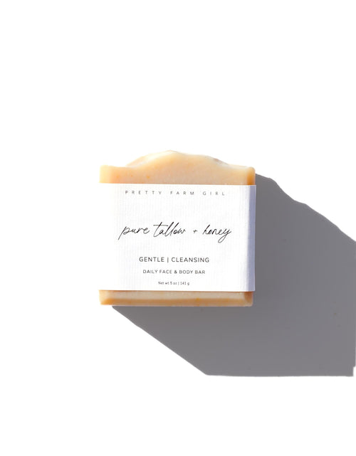Load image into Gallery viewer, Fragrance Free Handmade Tallow + Goat Milk Soap Bar Trio
