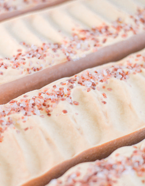Load image into Gallery viewer, Pink Salt + Grapefruit Cleansing Bar Handmade Tallow and Goat Milk Soap Bar
