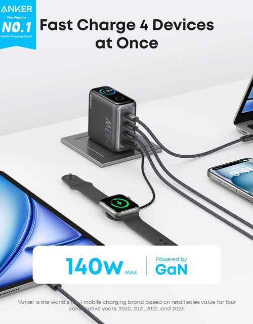 Load image into Gallery viewer, Anker Charger (140W, 4-Port, PD 3.1) with USB-C Cable
