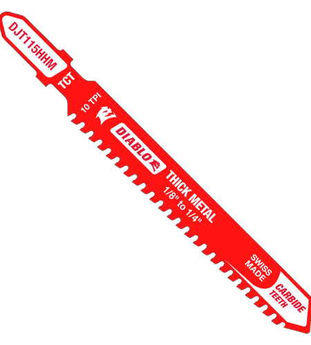 Diablo DJT155HHM 3-3/5 in. 10 TPI Carbide T-Shank Jig Saw Blade for Thick Metal