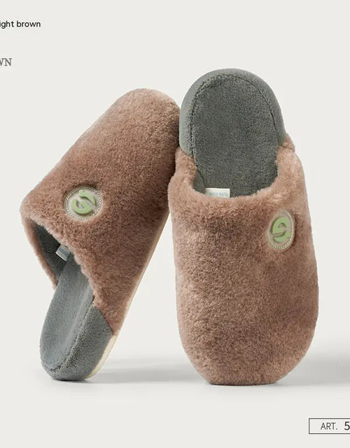 Load image into Gallery viewer, Women's Plush Cotton Slippers for Autumn and Winter
