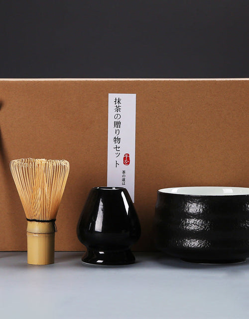 Load image into Gallery viewer, Tea Brush Matcha Brush Hyakumonari Tea Brush Stand Combination Song Dynasty Tea Ordering and Tea Playing Tools Set Japanese Gift Box

