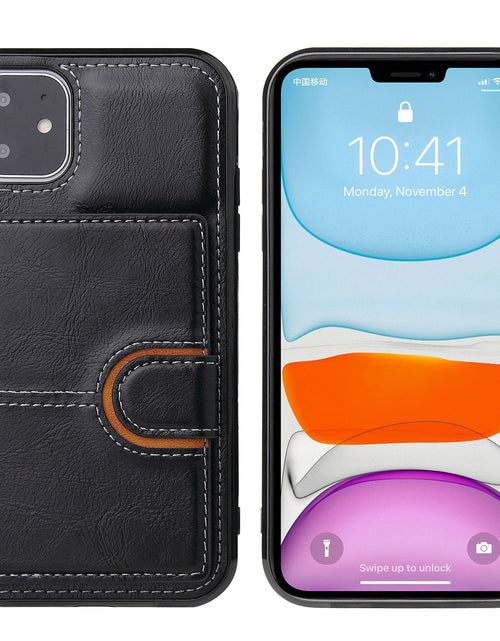 Load image into Gallery viewer, Suitable for iPhone 13 wallet phone case, iPhone 13 Promax card insertion leather case, Apple 11 anti drop phone case
