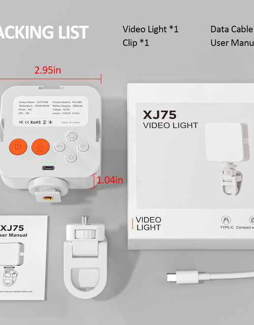 Load image into Gallery viewer, Camera pocket light atmosphere mini RGB mobile phone fill light live VLOG video conference photography light
