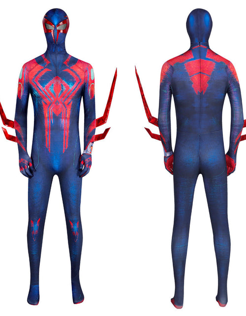 Load image into Gallery viewer, Spider Man 2099 Cosplay Costume Miguel O'Hara Jumpsuit Halloween Comic-Con Props Bodysuit Spiderman Costume with Headgear
