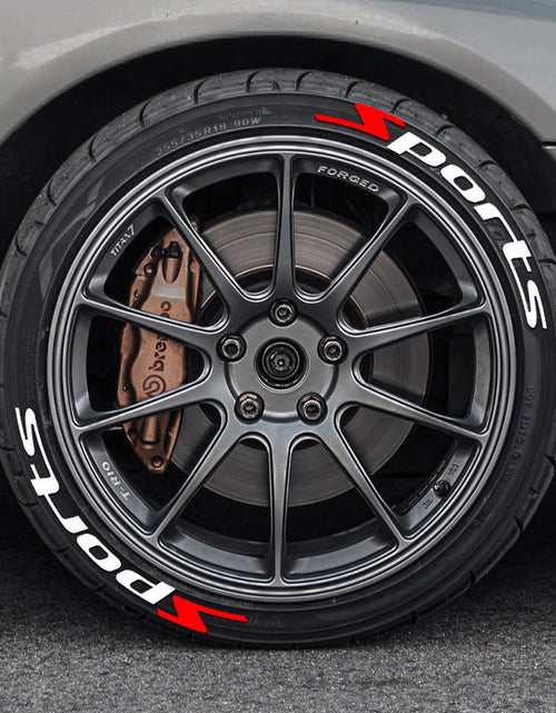 Load image into Gallery viewer, SPORTS series car tire letter sticker DIY sticker personalized modification sticker 3D three-dimensional all-in-ode tire sticker
