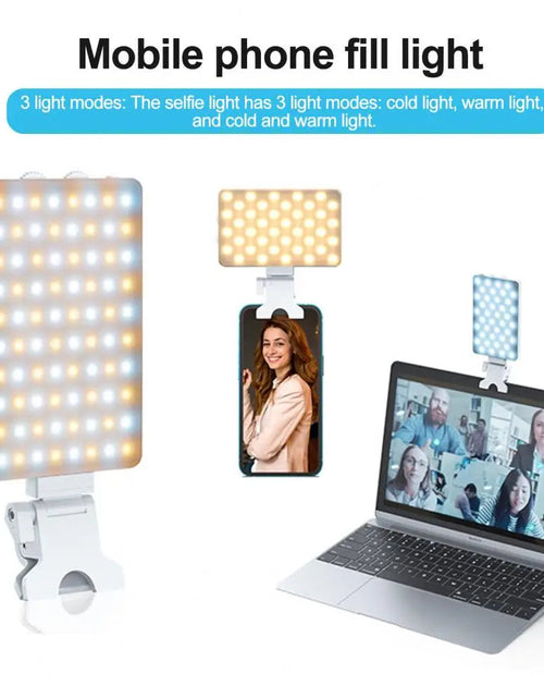 Load image into Gallery viewer, Portable Fill Light Dimmable Rechargeable Phone Light with Clip Super Bright Led Selfie Light Flicker-free for Makeup for Video
