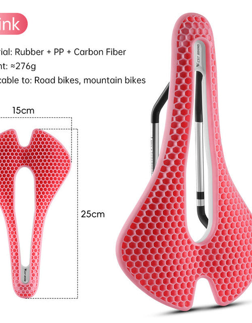 Load image into Gallery viewer, WEST BIKING TPE Honeycomb Breathable Bike Saddle – for racing, road, MTB
