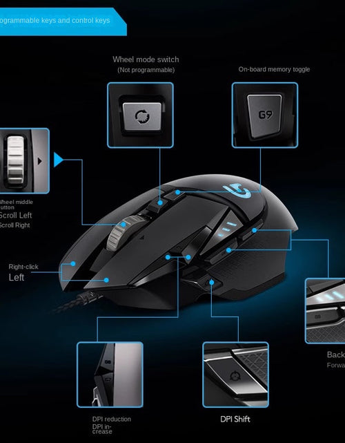 Load image into Gallery viewer, Logitech G502Hero Dominator Cable Gaming Mouse G502SE Esports PUBG RGB Backlight
