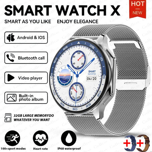 Load image into Gallery viewer, DT Watch X smartwatch with 4G large memory, local music and video playback, waterproof Bluetooth calling, smart phone
