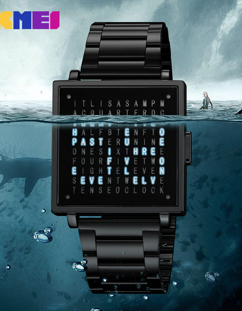 Load image into Gallery viewer, LED steel strip electronic leisure waterproof watch
