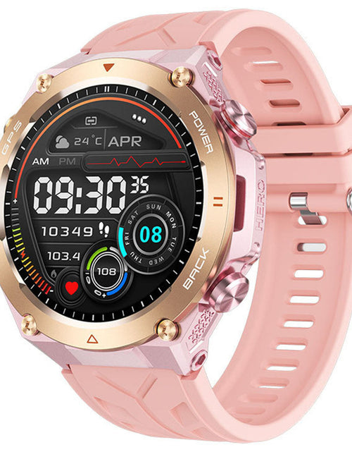 Load image into Gallery viewer, KC82 smartwatch Bluetooth call heart rate blood pressure outdoor 1.45 inch men's altitude air pressure GPS watch
