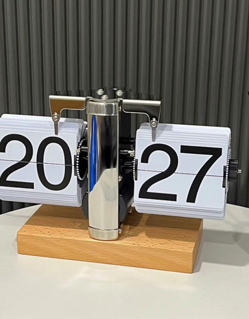 Load image into Gallery viewer, Retro flip digital clock, battery - powered mechanical clock for home &amp; office decor
