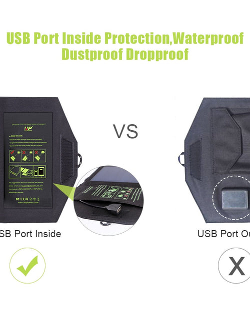 Load image into Gallery viewer, Solar Panel 10W 5V Solar Charger Portable Solar Battery Chargers Charging for Phone for Hiking etc. Outdoors.
