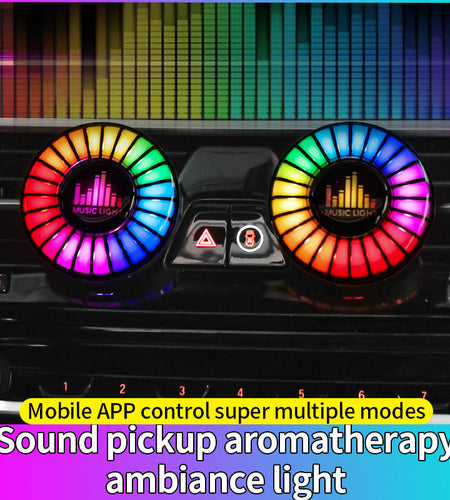 Car aromatherapy air outlet atmosphere light Car sound pickup light Car perfume voice-controlled rhythm light