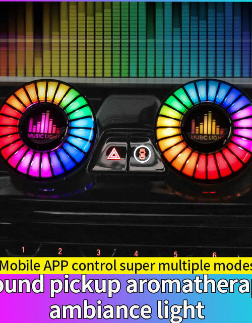 Load image into Gallery viewer, Car aromatherapy air outlet atmosphere light Car sound pickup light Car perfume voice-controlled rhythm light
