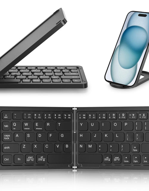 Load image into Gallery viewer, Ultra slim folding portable charging dual-mode Bluetooth keyboard with one click connection

