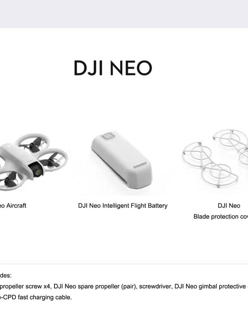Load image into Gallery viewer, DJI Neo 4K Handheld Vlog aerial photography drone novice entry-level outdoor camping tourism AI intelligent tracking flight camera
