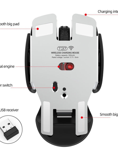 Load image into Gallery viewer, New USB wireless mouse 1600DPI rechargeable office mouse desktop laptop accessories
