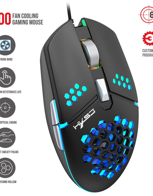 Load image into Gallery viewer, J400 new fan macro programming wired hole gaming mouse 8000dpi adjustable anti sweat design
