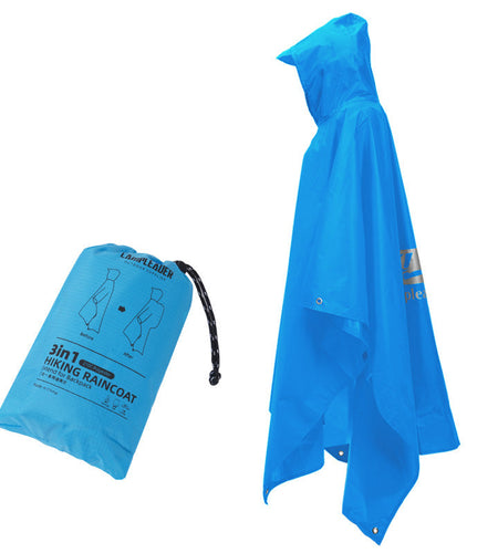 3 - in - 1 Waterproof Rain Poncho for Outdoor Use: Motorcycle, Camping, Hiking & Travel