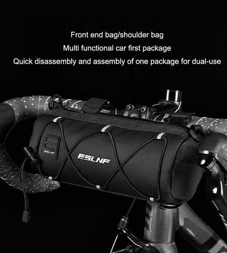 Bicycle front bag for driving, large capacity storage bag, outdoor waterproof riding bag, mountain bike front bag