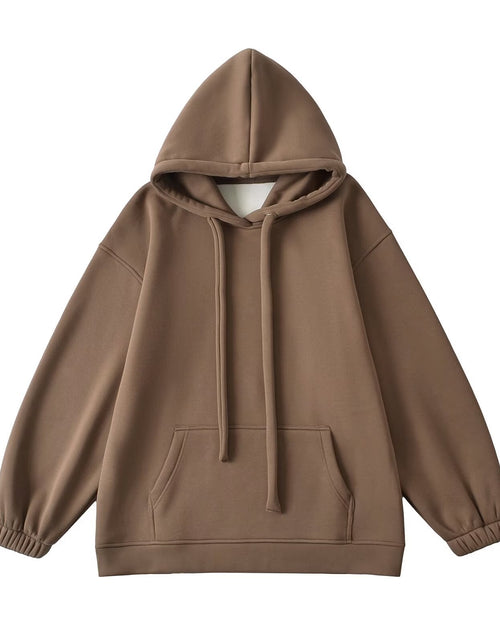 Load image into Gallery viewer, Loose drawstring hooded sweatshirt
