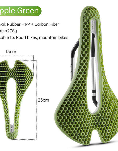 Load image into Gallery viewer, WEST BIKING TPE Honeycomb Breathable Bike Saddle – for racing, road, MTB
