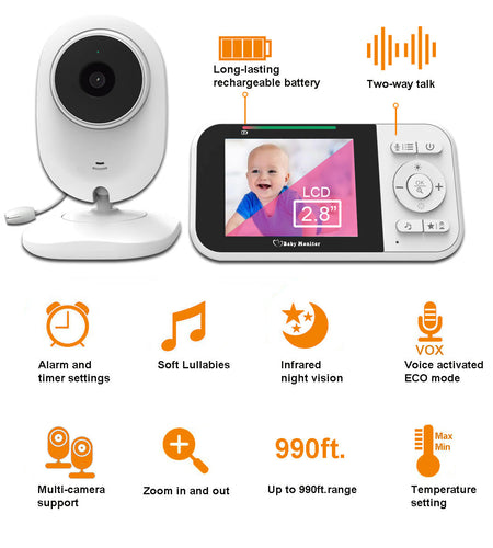 2.8-inch baby monitor monitor, baby monitor monitoring device