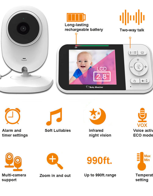 Load image into Gallery viewer, 2.8-inch baby monitor monitor, baby monitor monitoring device
