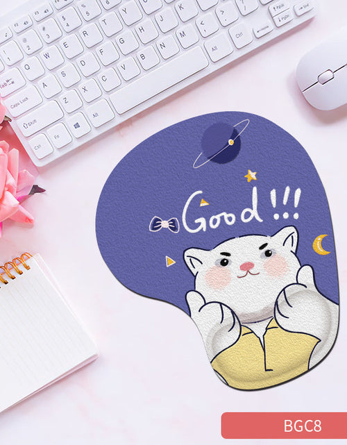 Load image into Gallery viewer, Silicone wrist mouse pad female comfortable computer soft non-slip hand rest pad thick non-slip wrist rest cute game pad
