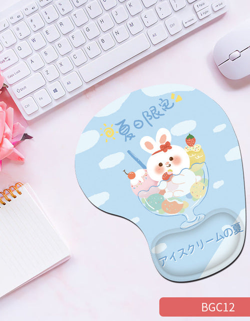 Load image into Gallery viewer, Silicone wrist mouse pad female comfortable computer soft non-slip hand rest pad thick non-slip wrist rest cute game pad
