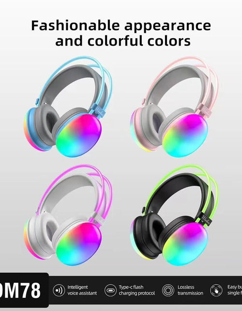 Load image into Gallery viewer, Head mounted Bluetooth earphones YDM78 luminous computer gaming wireless headset
