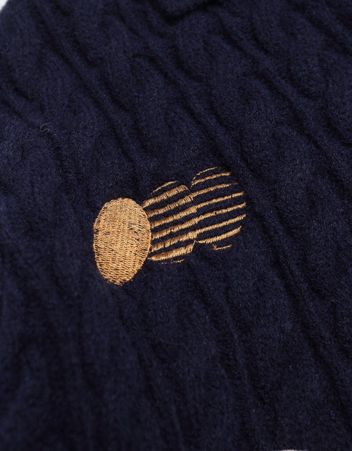 Load image into Gallery viewer, Letter embroidery V-neck casual sweater
