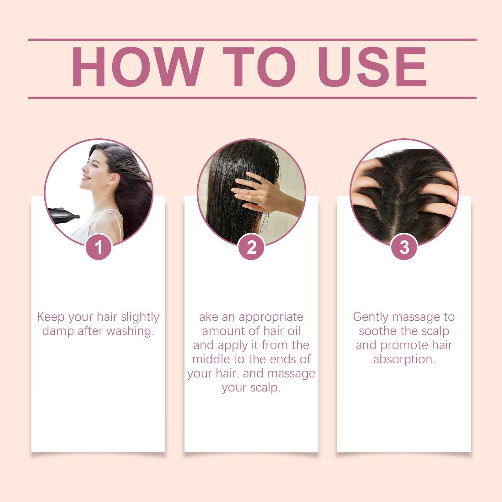 Hoegoa Hair Care Essential Oil, Nourishes Smooth Hair, Natural Shine, Fluff And Improves Frizzy Hair