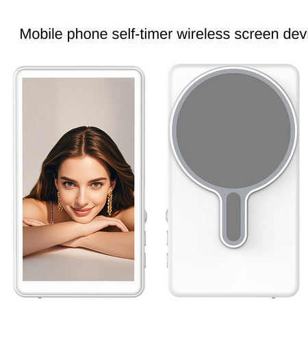 Wireless Screen Mirroring Device for Selfie and Live Streaming with Rear Camera Functionality