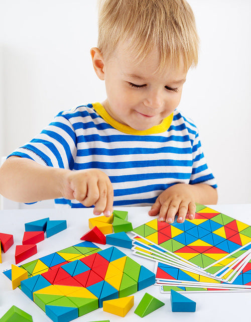 Load image into Gallery viewer, Children's puzzle, parent-child interaction, focus training, creative intelligence, triangle puzzle, building blocks, logical thinking toys
