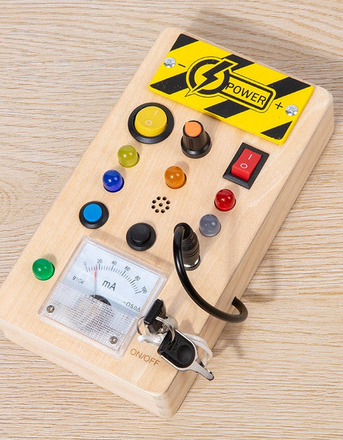 Load image into Gallery viewer, Montessori Busy Board Sensory Toys Wooden with LED Light Switch Control Board Travel Activities Kids Games for 2-4 Years Old

