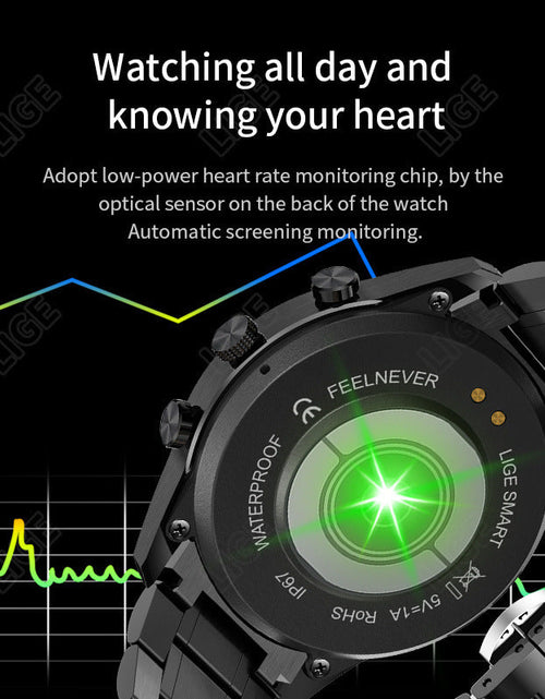 Load image into Gallery viewer, Bluetooth call smart watch pedometer sports multifunctional men's waterproof bracelet watch
