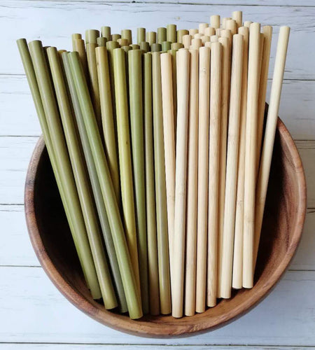 Bamboo Straws Green Bamboo Straws Environmentally Friendly Beverages Milk Tea Coffee Straws Stirring Green Bamboo Yellow Bamboo Straws