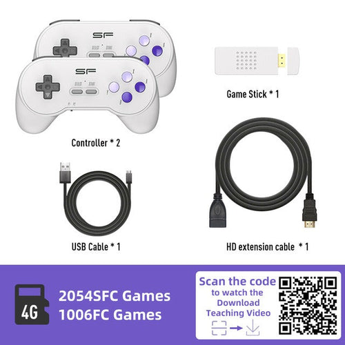Load image into Gallery viewer, SFC Classic Retro Gaming Console Super SNES Wireless Doubles HD Gaming Console Y2 SF Mini Gaming Console
