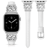 White Leather + Silver Buckle