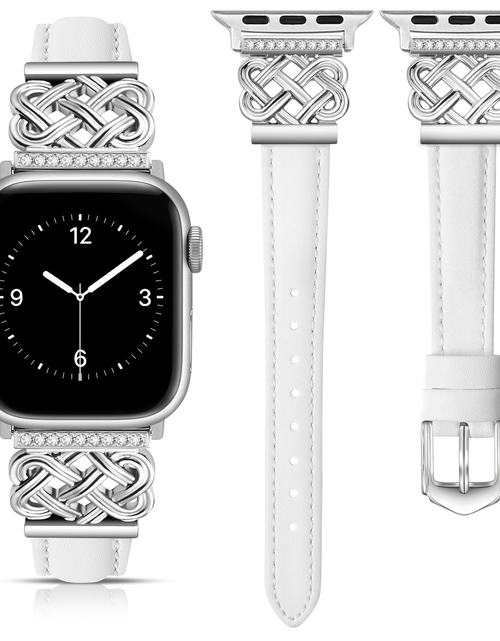 Load image into Gallery viewer, Apple Watch Strap with Chinese Knot and Diamond Inlay Metal Buckle for Series 1-10 and SE
