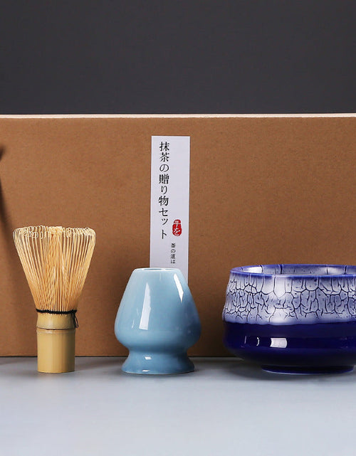 Load image into Gallery viewer, Tea Brush Matcha Brush Hyakumonari Tea Brush Stand Combination Song Dynasty Tea Ordering and Tea Playing Tools Set Japanese Gift Box

