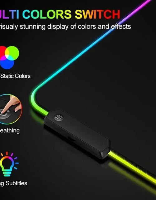 Load image into Gallery viewer, 1Pc Fashion Large Gaming Office Work Mouse Pad Light Modes Touch Control Extended Soft Computer Keyboard Mat NonSlip Rubber Base
