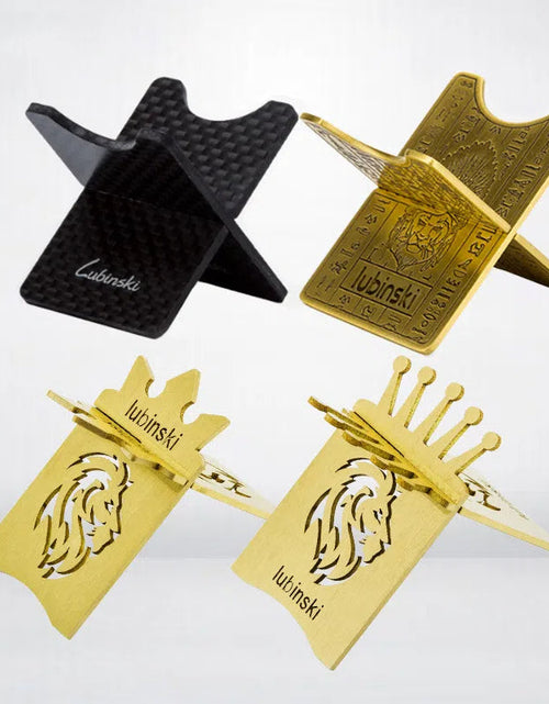 Load image into Gallery viewer, Cigar holder portable metal brass electroplated carbon fiber display cigar holder
