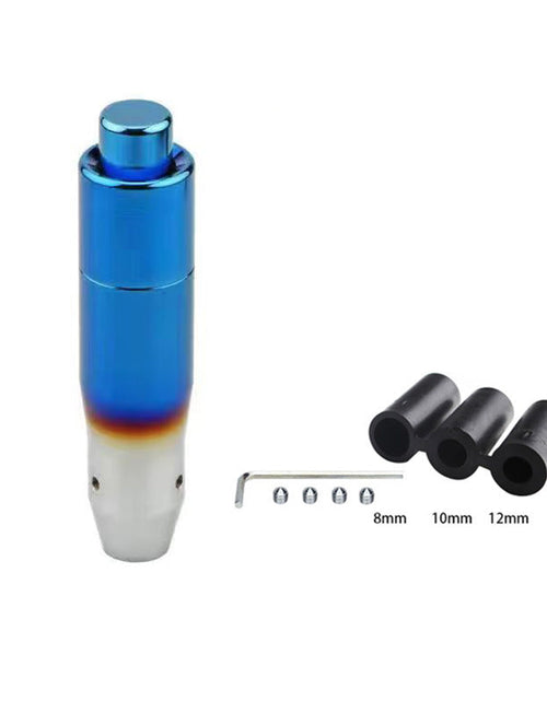 Load image into Gallery viewer, Personalized modification of automotive general metal gear head racing colorful gear lever metal simple wave stick head handbrake
