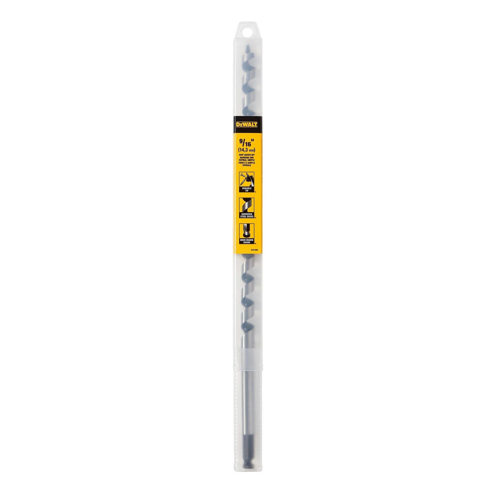 DeWalt DW1690 Drill Bit, Ship Auger, 1-1/4 Inch X 17 Inch