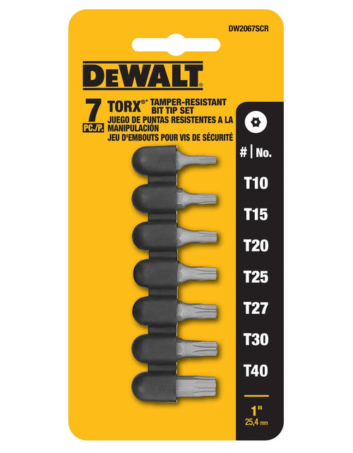 Load image into Gallery viewer, DeWalt DW2067SCR 7 Pc. Security Torx Set
